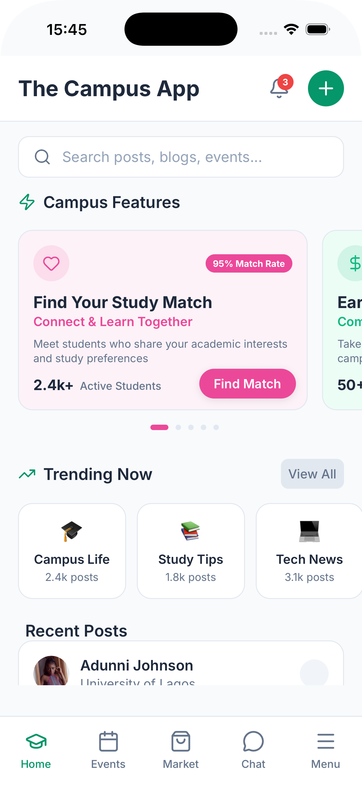 News & Latest Gist screen